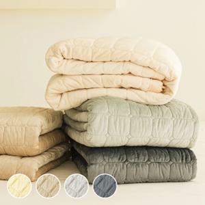 부드러운 고밀도 극세사 밍크 고정 누빔 침대패드 겸 카페트 S/SS,Q (4color)