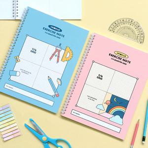 3권SET 초등 수학 풀이 노트 - 인디고어린이 학교생활 (4분할 모눈 스프링)