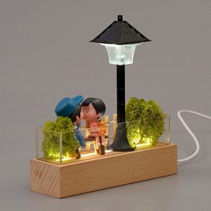 스칸디아모스 USB 조명 피규어 테라리움 DIY 세트 가든 커플 무드등