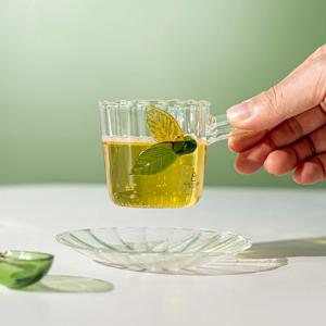 그린가든 리프 텀블러 내열 커피잔세트 글라스 100ml