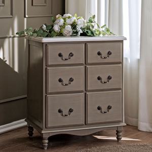 듀칼 6 체스트 서랍장 수납 원목 엔틱베이지