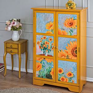 썬플라워 2도어 수납장 해바라기장 그릇장