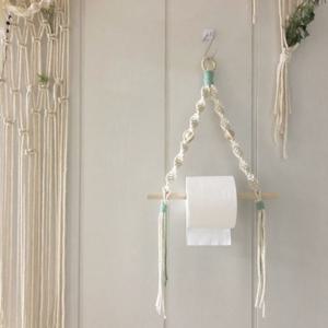 감성 캠핑 휴지걸이 마크라메 키친타올걸이 1단