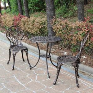 튤립 주물 2인 야외 정원 공원 카페 테라스 테이블 의자 세트