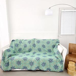 반전 아트 플라워 코튼 거즈 대형 소파커버/블랭킷