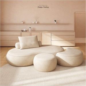 [해외] 곡선 조약돌 패브릭 소파 1인용 2인용 아쿠아텍스 쇼파