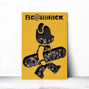 보드베어 곰돌이그림 팝아트 벽장식 현관 거실 인테리어액자 대형 40x60cm