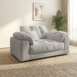 마시멜로우 볼륨 퀼팅 아쿠아텍스 패브릭 소파 1-2인용