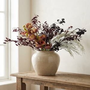 와인칼라잎 3줄기 조화 블루닷 식물조화 조화잎 조화꽃꽂이 이케바나