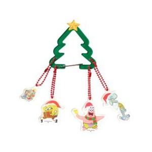 스폰지밥 크리스마스 트리 카라비너 키링