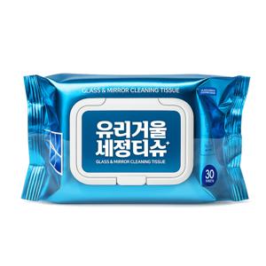 유리거울세정티슈 거울세정 청소티슈 30매