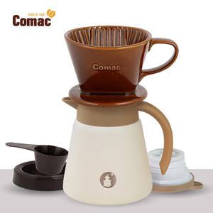 보온 보냉 자기 커피 드리퍼 핸드드립세트 브라운 600ml (DT1B) 여과지 커피필터
