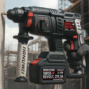 스위스리볼트 블랙 에디션 21V 로터리함마드릴 올인원세트 jy-1600