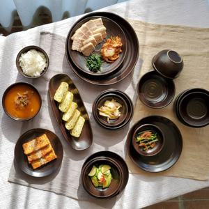 전통그릇 레트로 옹기 4인조 홈세트 20p