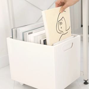 오픈 이동식 트롤리 책꽂이 수납박스 바퀴 정리함 북트롤리 다용도 수납함 가방수납