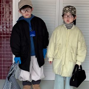 포켓 항공 롱 패딩 점퍼 R16171