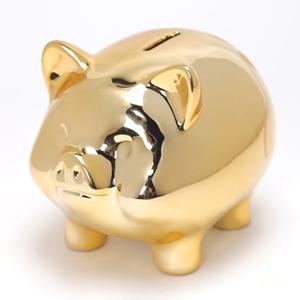 황금 돼지 저금통 세라믹 골드 오브제 돼지저금통 복 장식 집들이선물