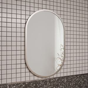 무광 니켈 타원형 거울 화장실 벽걸이거울 525x825mm