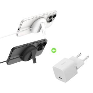 Qi2 15W 마그네틱 고속 무선 충전 패드 스탠드 & USB-C PD 충전기