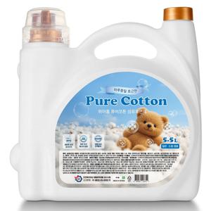 퓨어코튼 고농축 실내건조 비누향 섬유유연제 5.5L