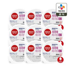 햇반 서리태 흑미밥 210g 8+1개