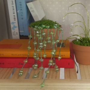 자체제작 인조 인테리어 비즈식물 반짝 콩란 (DIY/완제품)