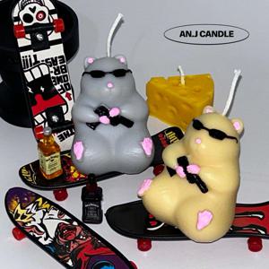 갱스터 햄찌 오브제 캔들 2color 햄스터 인테리어 향초 집들이 방향제 선물 소품