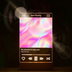 인생샷 플레이리스트 감성 뮤직 플레이어 아크릴 LED 무드등