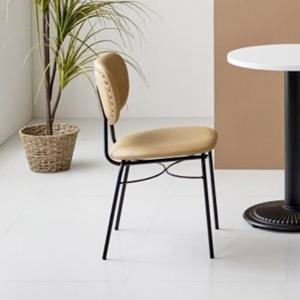 내구성좋은 스틸프레임 가죽시트 방석 식탁체어(430 4색)