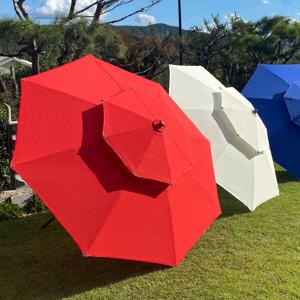 대형 특대형 2단 파라솔 일반형 2400 2700 빨강 캠핑 낚시 야외 그늘막