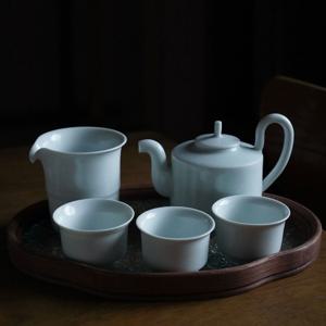 순백 다기세트 3인 5인 다관 다기잔 숙우 공도배