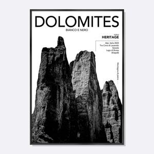 블랙앤화이트 미드센추리 모던 흑백 아트 포스터 인테리어 액자 돌로미티 Dolomites