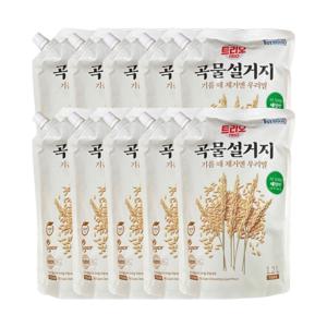 트리오 곡물 설거지 우리밀 주방세제 리필 1.2L x 10개(1박스)