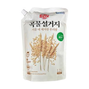 트리오 곡물 설거지 우리밀 주방세제 리필 1.2L