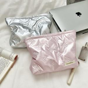 샤이닝 퀼팅 패브릭 화장품 파우치 다용도가방(5colors) / 리뷰이벤트