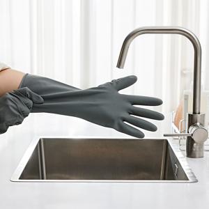 라텍스 양손 구분없는 고무장갑 M 그레이 x 3입(6개)