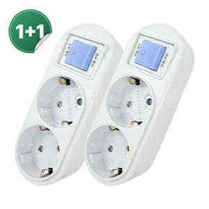 1+1 선없는 스마트 과부하차단 일자 2구 멀티탭 어댑터