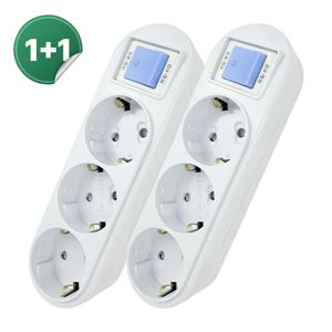 1+1 선없는 스마트 과부하차단 일자 3구 멀티탭 어댑터