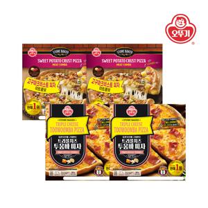 미트콤보 고구마크러스트 피자 497g*2개+트리플치즈 투움바피자 363g*2개