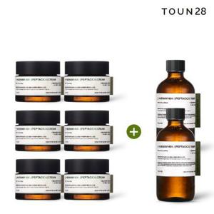 최현우 패키지] 톤 28 해남 병풀 새벽크림 50g x 6통 +  펩타시카 토너 250ml x 2통
