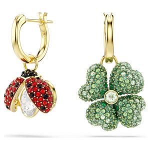 Idyllia 드롭 이어링, 세트(3), 레이디버그, 클로버, 스트로베리, 멀티컬러, 18K 골드 피니시