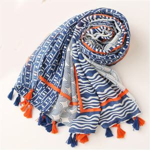 TEMU 1개 70.8인치 * 34.5인치 직사각형 숄 스카프, 트렌디한 프린트 비치 스카프, 패셔너블 핸드케리피치, 사계절용 따뜻한 태슬 스카프, 여성용 얇은 스카프