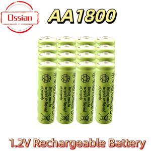 TEMU Ossian 1.2V AA 충전식 수소 배터리 - 1800mAh 내구성, 1000회 이상 사용 가능 - TV 리모컨, 에어컨 리모컨, 전자 저울 및 무선 마우스와 호환 가능.