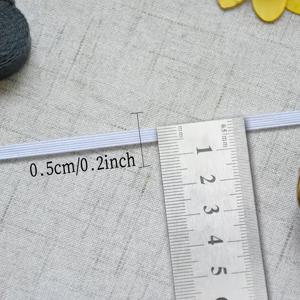 TEMU 10m/20m 블랙 앤 화이트 멀티 스펙 라텍스 고무줄 - 고탄성 재봉용 고무줄 패브릭 공예 - 내구성 탄성 코드