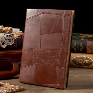 TEMU QS 빈티지 스타일 A5 하드커버 노트북, 골드 플레이트 엣지 및 수제 스프레이 경계 - 이xecutive 라인, 전문가용 의사 결정 노트북, 사무실 또는 가정용, 노트북