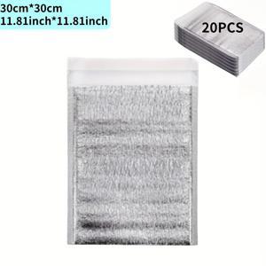 TEMU 20개 재사용 가능 단열 피자 배달 가방 | 알루미늄 메탈 방수 보온 가방, 음식 온도 유지, 도시락 및 상업용 식품 운반에 적합, 비식품 접촉, 크리스마스, 할로윈, 새해, 추수감사절 선물로 이상적