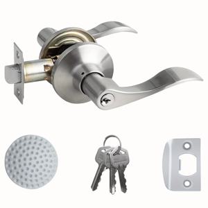 TEMU 내부, 외부, 욕실 및 게스트룸 문용 무열 스테인리스 스틸 도어 핸들 잠금 세트 - 열쇠 없는 입장|방문손잡이