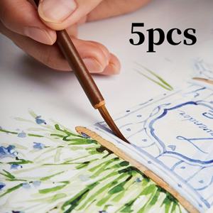 TEMU 5,10개, 중국 그림 연습용 울프 블레이드 드로잉 브러시, 선 그리기용 작은 헤어 브러시, DIY 그림용 작은 펜.