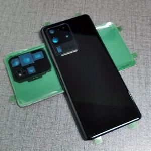 TEMU 삼성 갤럭시 S20 울트라용 교체용 후면 커버, 카메라 렌즈 포함, SM-G988B 모델용으로 설계됨.