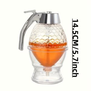 TEMU 엘레강트 꿀 디스펜서 (보관 랙 포함) - 튼튼한 플라스틱, 시럽, 소스 & 조미료에 적합 | 손세척만 가능, 필수 주방 용품 | 장식용 주방용품, 주방용 꿀 디스펜서, 소스 디스펜서, 장식용 주방용품